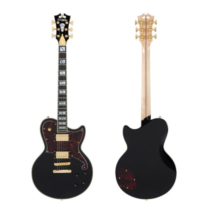 D'ANGELICO DELUXE ATLANTIC BARITONE SOLID BLACK GUITAR - Music Planet New Zealand