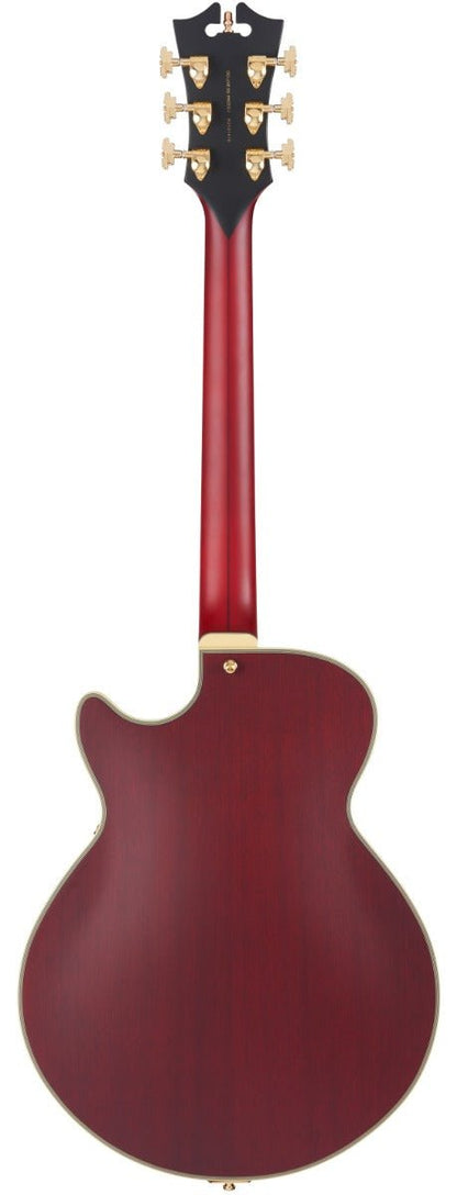 D'ANGELICO DELUXE SS SATIN TRANS WINE W/STAIRSTEP - Music Planet New Zealand