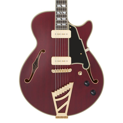 D'ANGELICO DELUXE SS SATIN TRANS WINE W/STAIRSTEP - Music Planet New Zealand