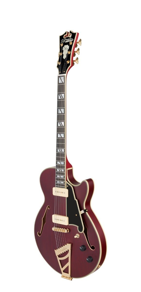 D'ANGELICO DELUXE SS SATIN TRANS WINE W/STAIRSTEP - Music Planet New Zealand