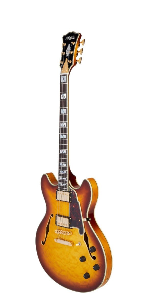 D'ANGELICO EXCEL DC XT ICED TEA BURST QUILT - Music Planet New Zealand
