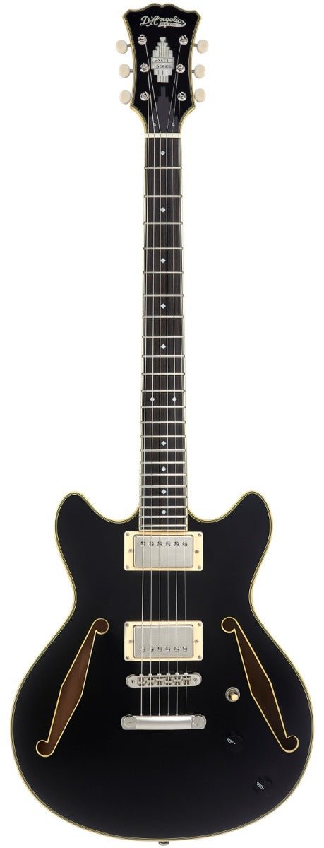D'ANGELICO EXCEL MINI DC TOUR SOLID BLACK - Music Planet New Zealand