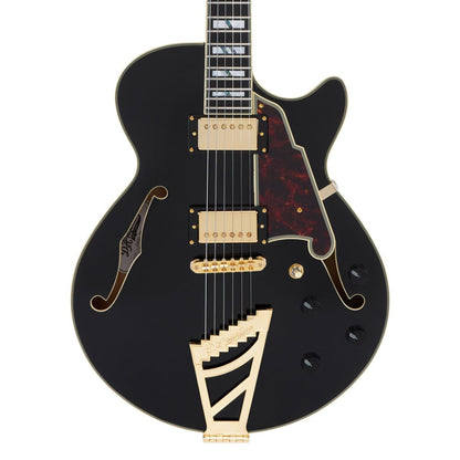 D'ANGELICO EXCEL SS STAIRSTEP IN SOLID BLACK - Music Planet New Zealand