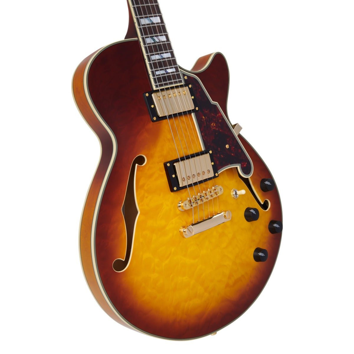 D'ANGELICO EXCEL SS XT ICED TEA BURST QUILT - Music Planet New Zealand