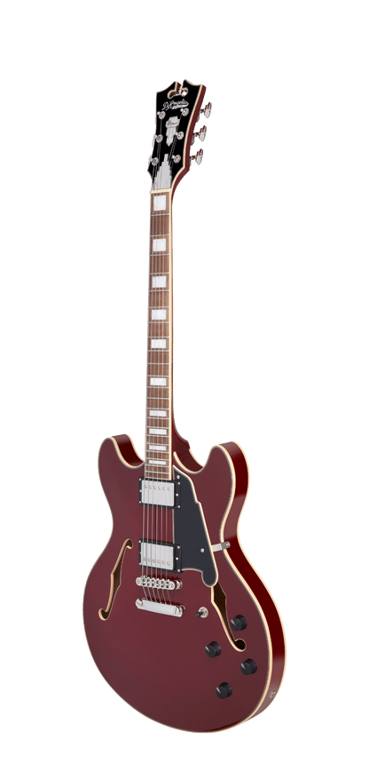 D’Angelico Premier DC Semi - Hollow Electric Guitar - Burnt Red - Music Planet NZ