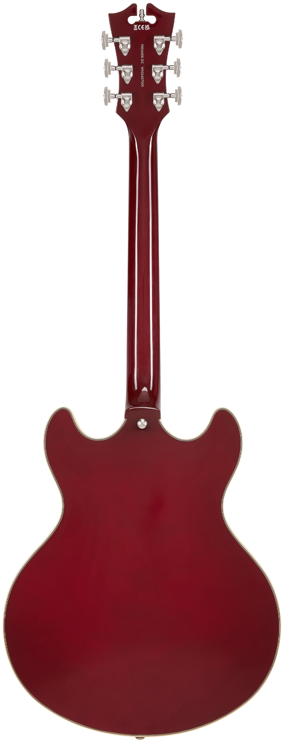 D’Angelico Premier DC Semi - Hollow Electric Guitar - Burnt Red - Music Planet NZ