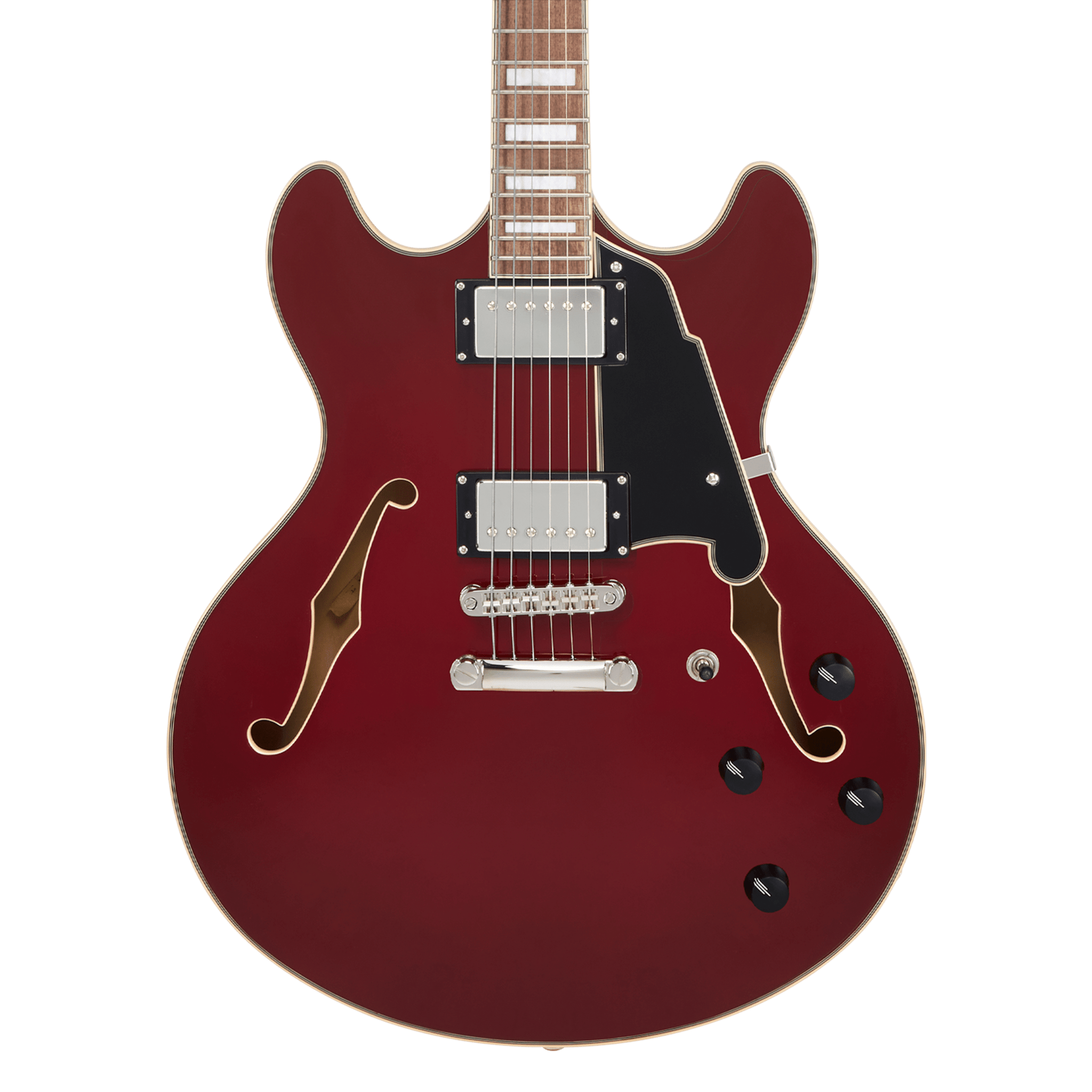 D’Angelico Premier DC Semi - Hollow Electric Guitar - Burnt Red - Music Planet NZ