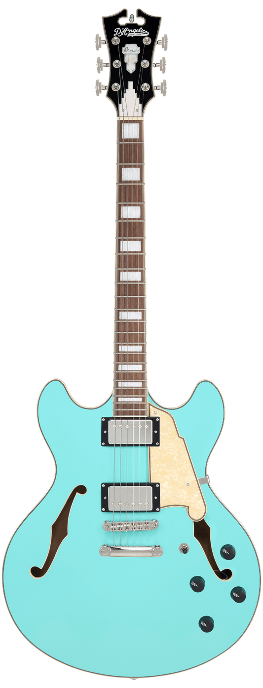 D’Angelico Premier DC Semi - Hollow Electric Guitar - Surf Green - Music Planet NZ
