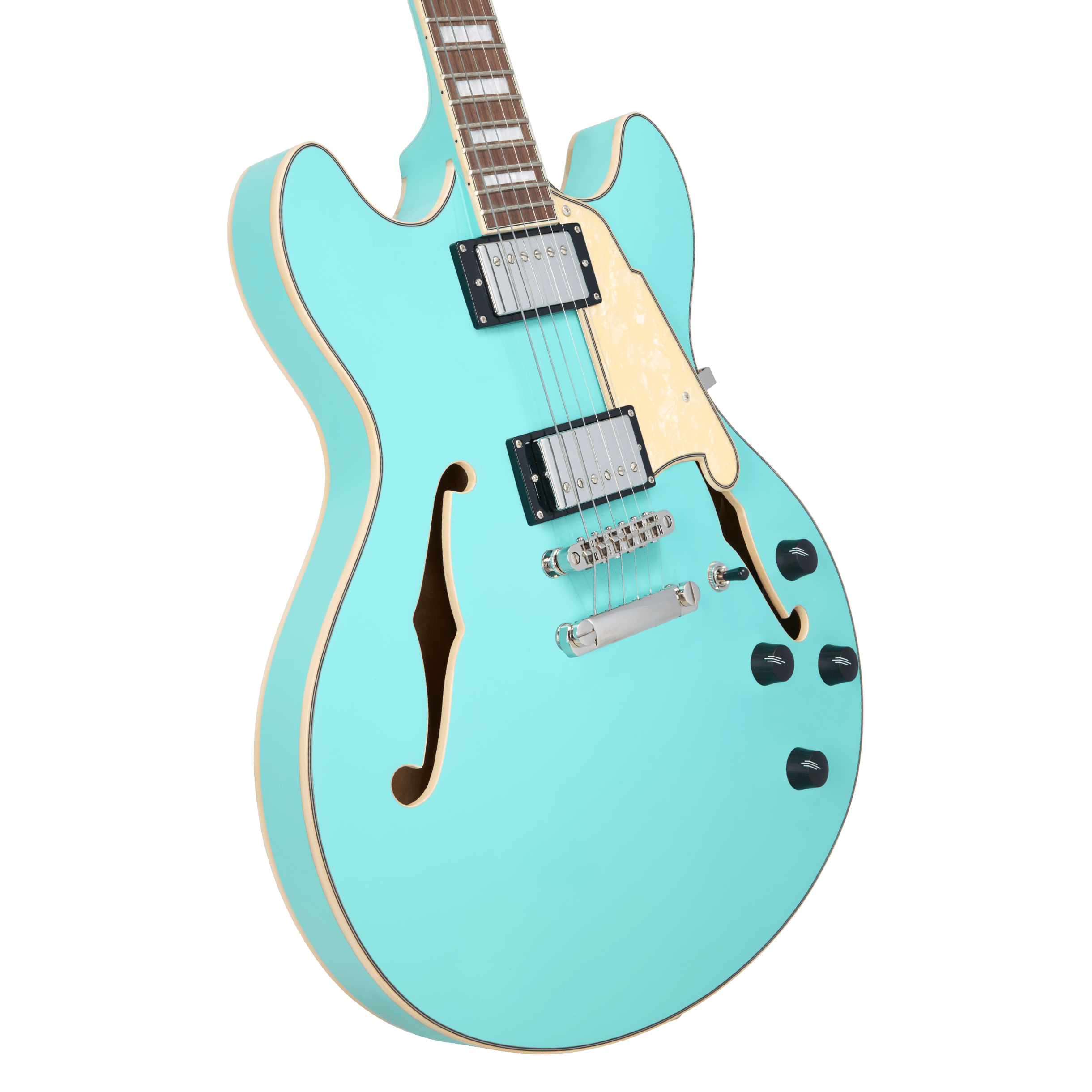 D’Angelico Premier DC Semi - Hollow Electric Guitar - Surf Green - Music Planet NZ