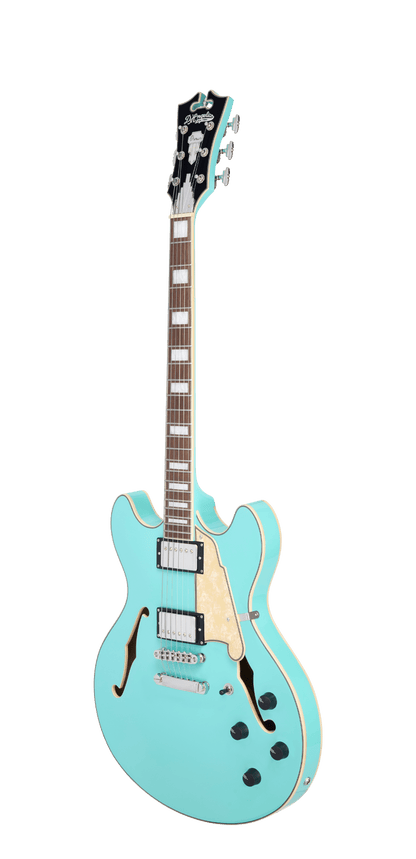 D’Angelico Premier DC Semi - Hollow Electric Guitar - Surf Green - Music Planet NZ