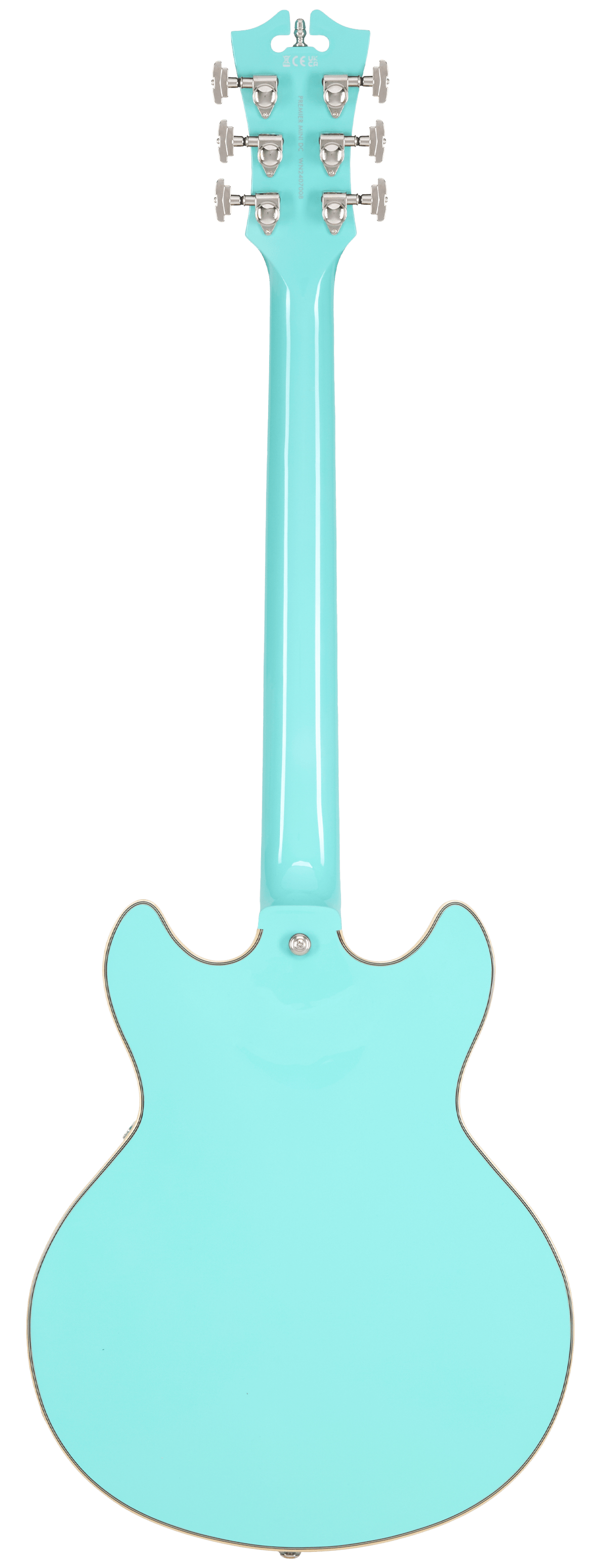 D’Angelico Premier Mini DC Semi - Hollow Electric Guitar - Surf Green - Music Planet NZ
