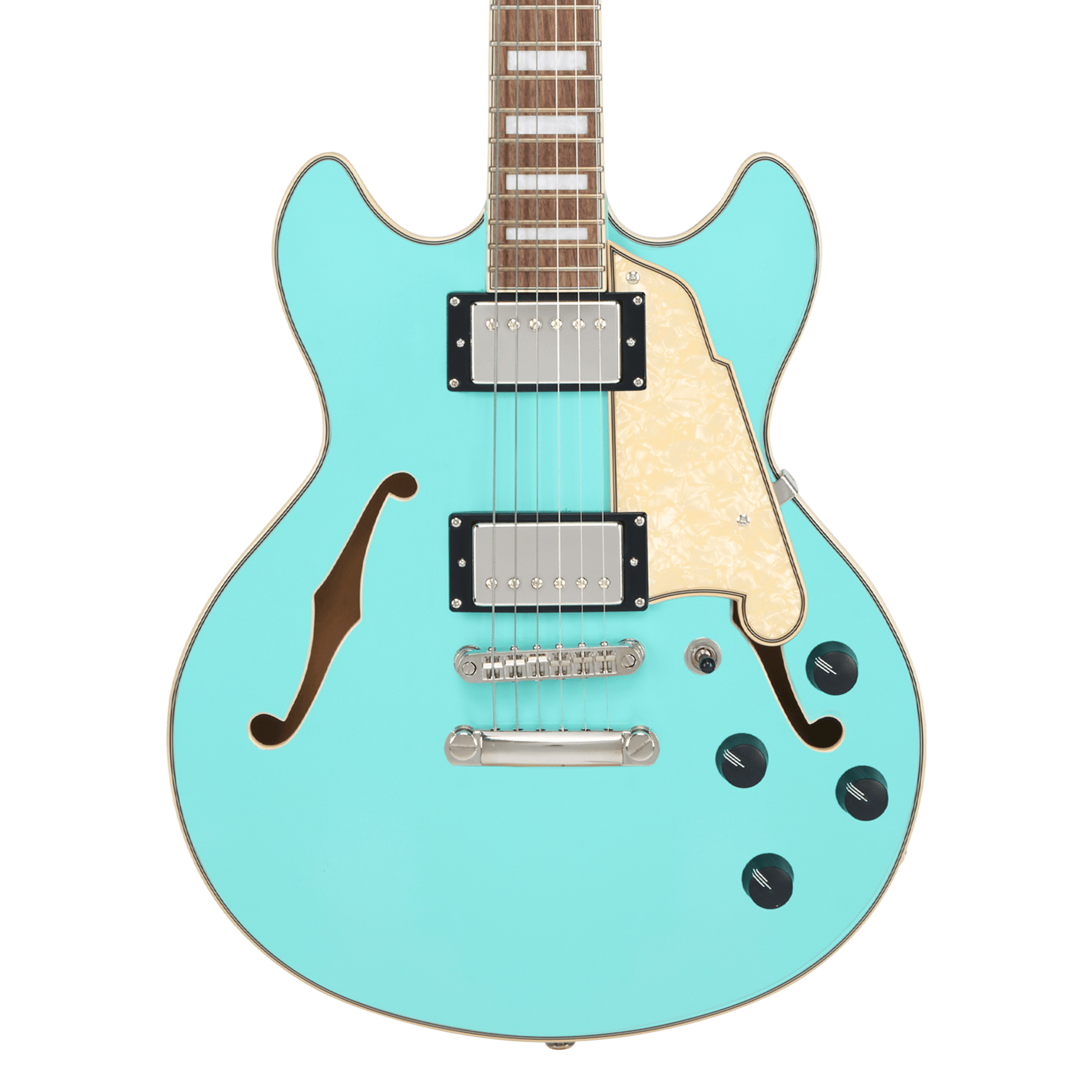 D’Angelico Premier Mini DC Semi - Hollow Electric Guitar - Surf Green - Music Planet NZ