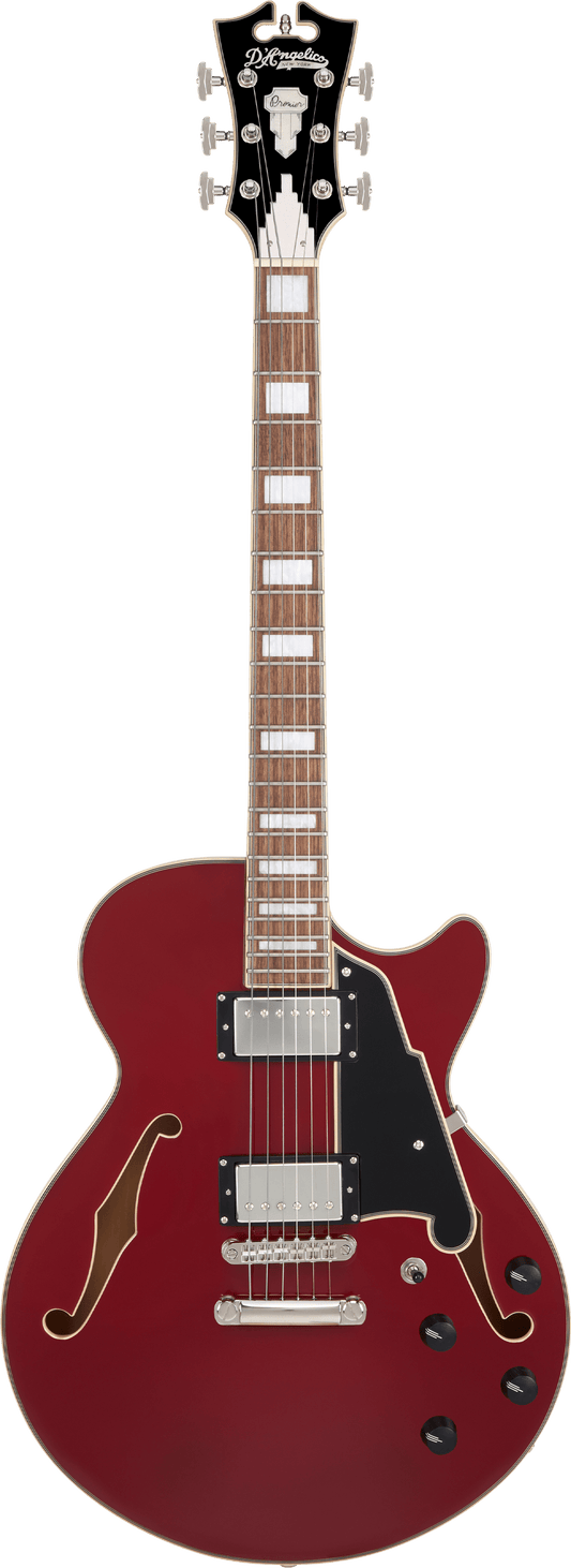 D’Angelico Premier SS Semi - Hollow Electric Guitar - Burnt Red - Music Planet NZ