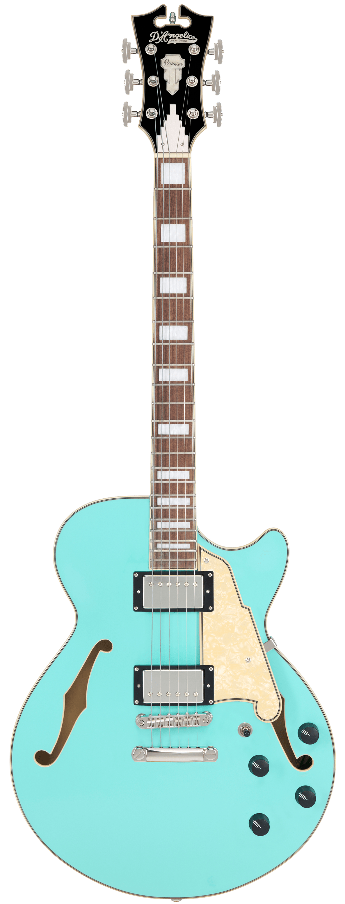 D’Angelico Premier SS Semi - Hollow Electric Guitar - Surf Green - Music Planet NZ