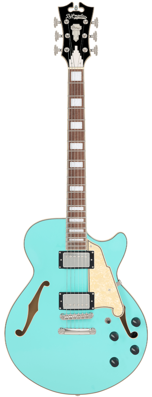 D’Angelico Premier SS Semi - Hollow Electric Guitar - Surf Green - Music Planet NZ