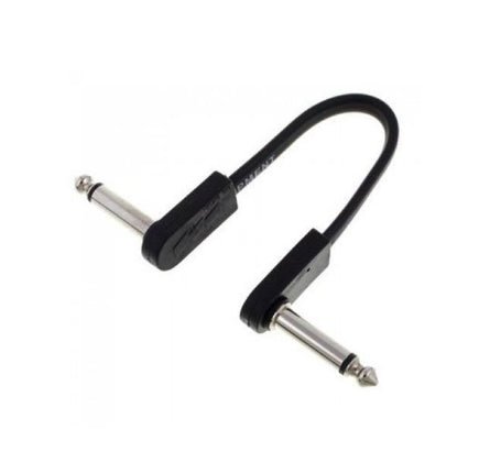EBS FLAT PATCH CABLE 10CM R/ANG JACK CHR - Music Planet New Zealand