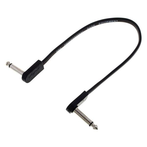 EBS FLAT PATCH CABLE 28CM R/ANG JACK CHR - Music Planet New Zealand