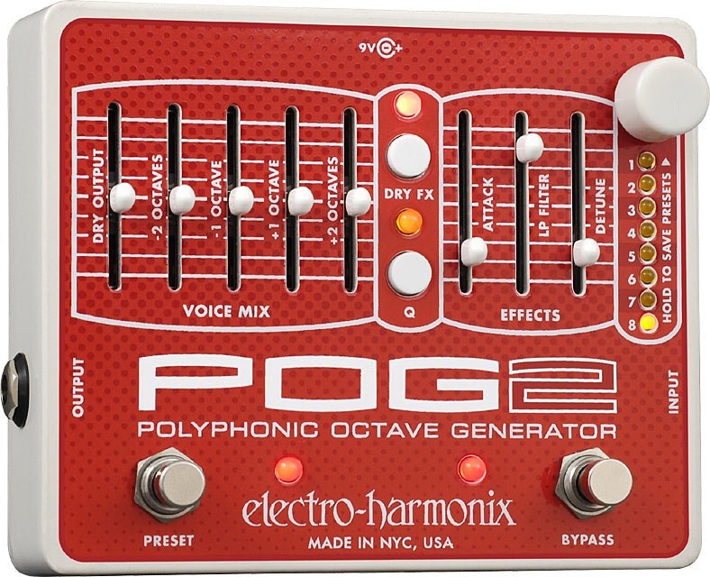 ELECTRO HARMONIX POG2 OCTAVE PEDAL - Music Planet New Zealand
