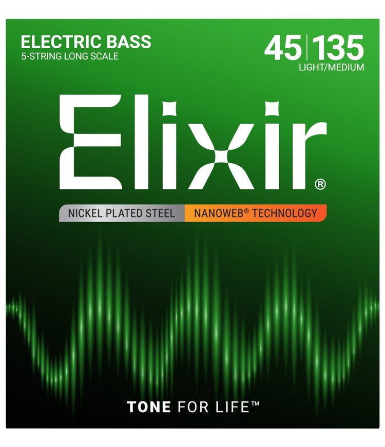 ELIXIR BASS NW 5 - STRING LT/MEDIUM L/SCAL - Music Planet New Zealand