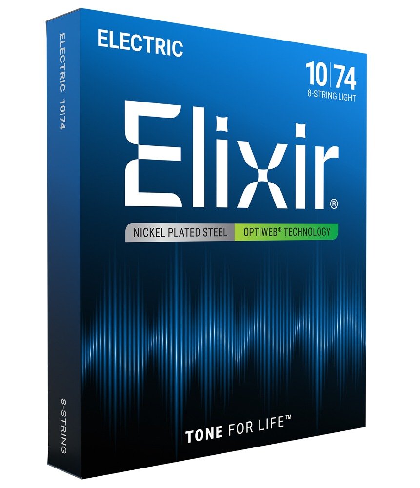 Elixir String Sets Elixir Nanoweb Coating 8 string set 10 - 74 Guitar Strings | Music ...