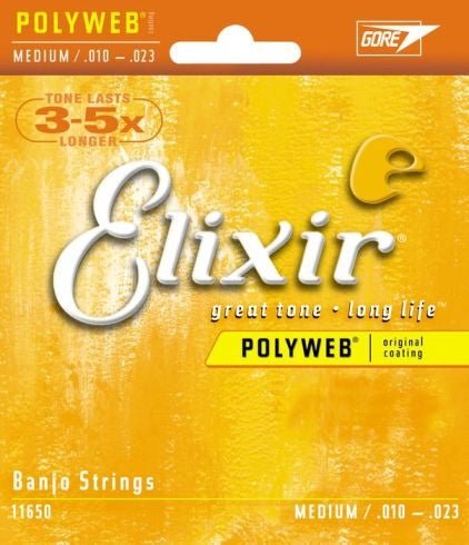 ELIXIR MEDIUM BANJO STRINGS .010 - .023 - Music Planet New Zealand