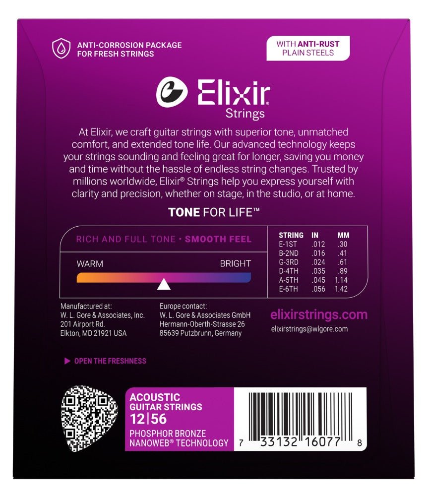 ELIXIR NW ACOUSTIC PHOSPHOR LIGHT MEDIUM - Music Planet New Zealand