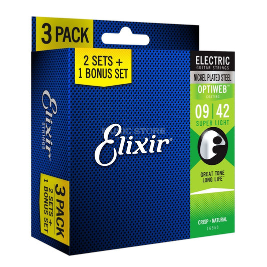 ELIXIR OPTIWEB ELECTRIC 009 - 042 PRO PACK - Music Planet New Zealand