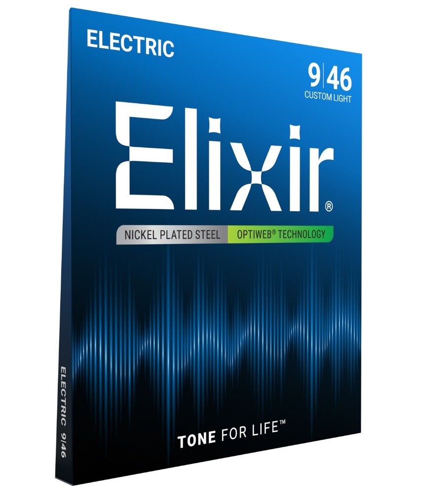 Elixir Custom Light Elixir Optiweb Electric strings custom light 9-46 Guitar Strings ...