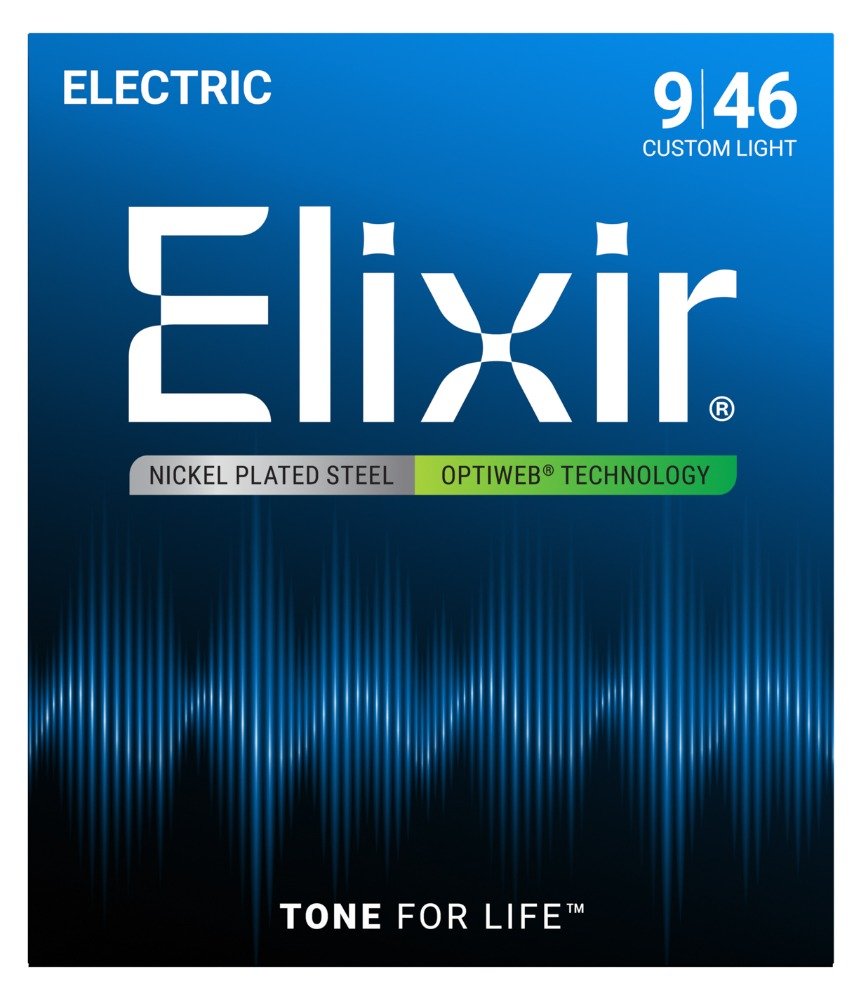 ELIXIR OPTIWEB ELECTRIC CUSTOM LIGHT - Music Planet New Zealand