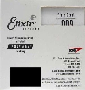 ELIXIR SINGLE PLAIN STEEL 009 STRING - Music Planet New Zealand