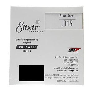 ELIXIR SINGLE PLAIN STEEL 015 STRING - Music Planet New Zealand