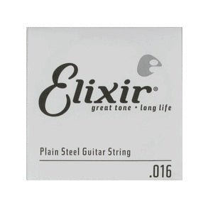 ELIXIR SINGLE PLAIN STEEL 016 STRING - Music Planet New Zealand
