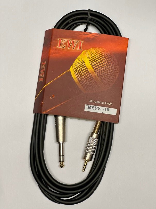 EWI 3.5MM STEREO JACK TO 6.5MM STER 10FT - Music Planet New Zealand