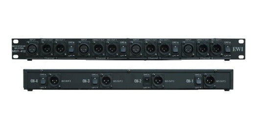 EWI 4 CHANNEL MIC SPLITTER RACK MOUNT - Music Planet New Zealand