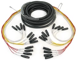 EWI DUAL FANTAIL 12 CHANNEL 15FT PATCH SNAKE XLR TO XLR - Music Planet New Zealand