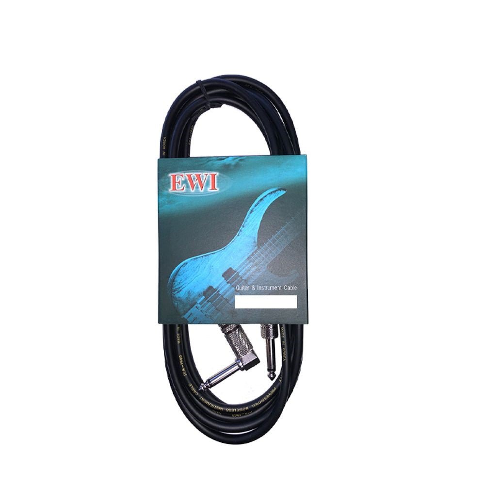 EWI JACK - JACK 20 FT RIGHT ANGLED BLACK - Music Planet New Zealand
