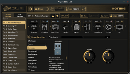 Hotone Ampero Amp Modeller & Multi - Effects Processor - Music Planet NZ