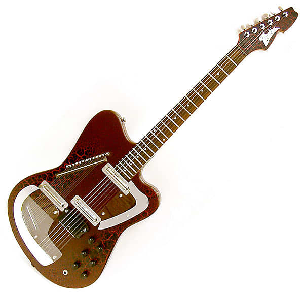 ITALIA MODENA SITAR RED CRACKLE - Music Planet New Zealand