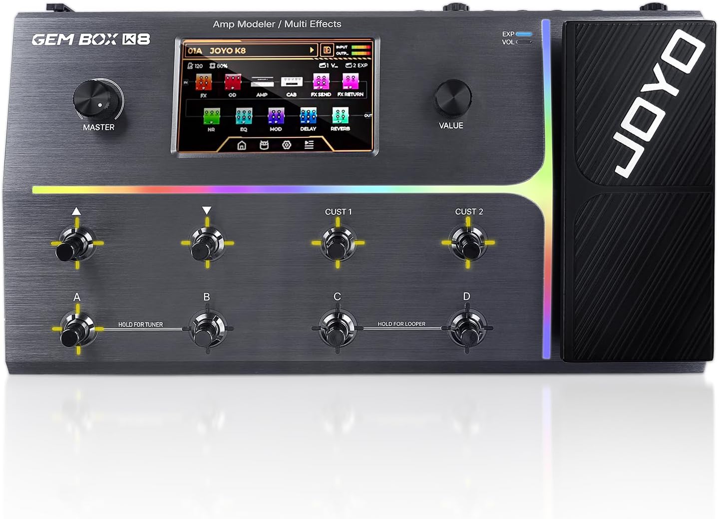 Joyo GEMBOX K8 Multi‑Effects Amp Modeller Pedal - Music Planet NZ