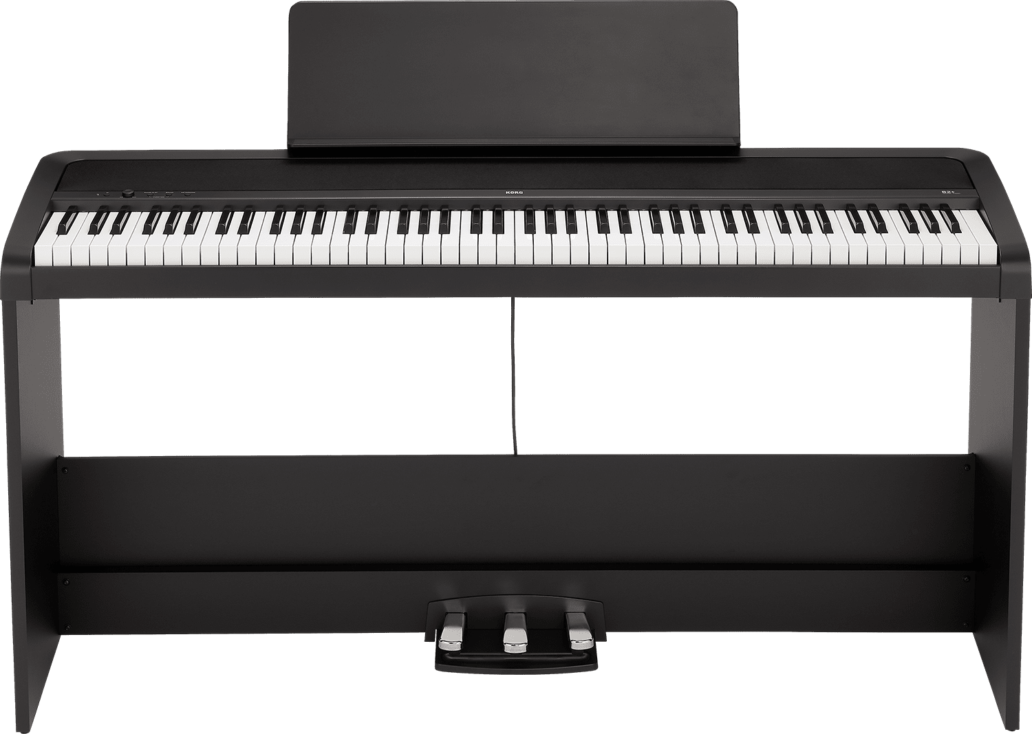 Korg B2+SP 88 - Key Digital Piano with Stand & Triple Pedal Black - Music Planet NZ