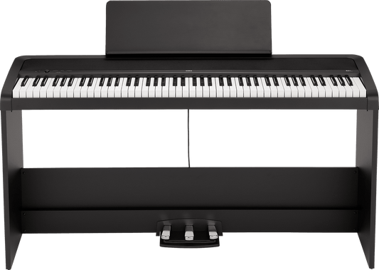 Korg B2+SP 88 - Key Digital Piano with Stand & Triple Pedal Black - Music Planet NZ