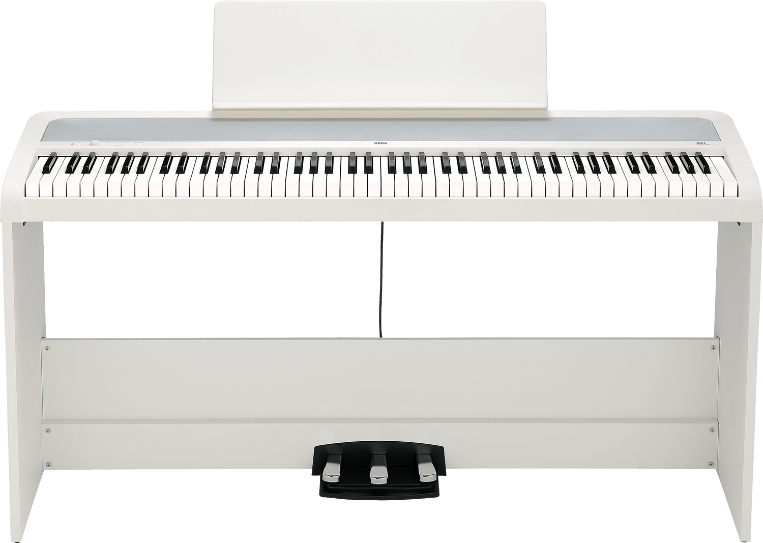 Korg B2+SP 88 - Key Digital Piano with Stand & Triple Pedal White - Music Planet NZ