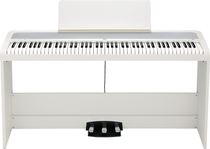 Korg B2+SP 88 - Key Digital Piano with Stand & Triple Pedal White - Music Planet NZ