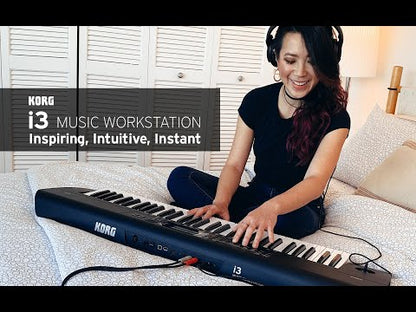 KORG I3 WORKSTATION KEYBOARD MATT BLACK - Music Planet New Zealand