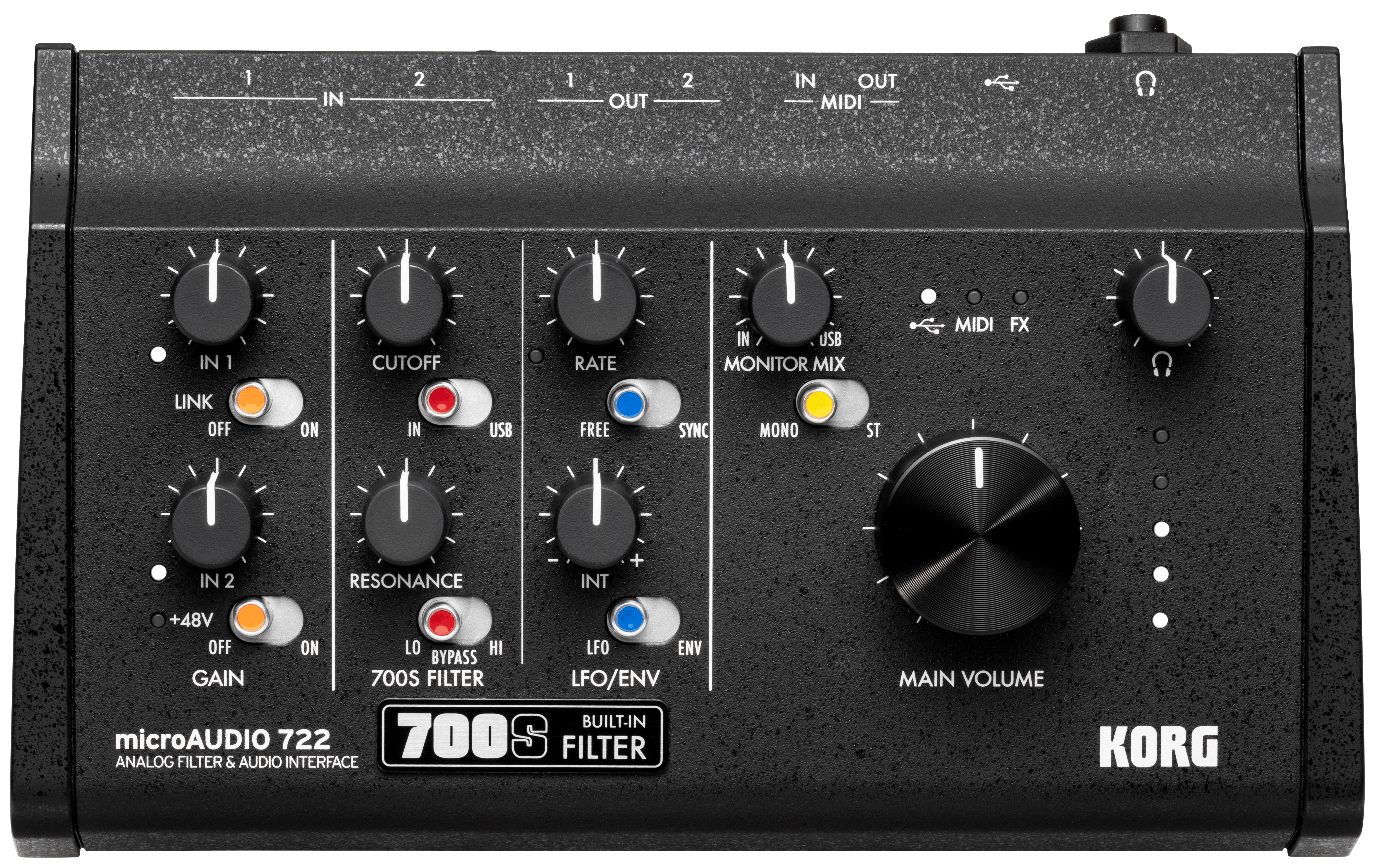 Korg microAUDIO 722 Hybrid Audio Interface with Analog Filter - Music Planet NZ