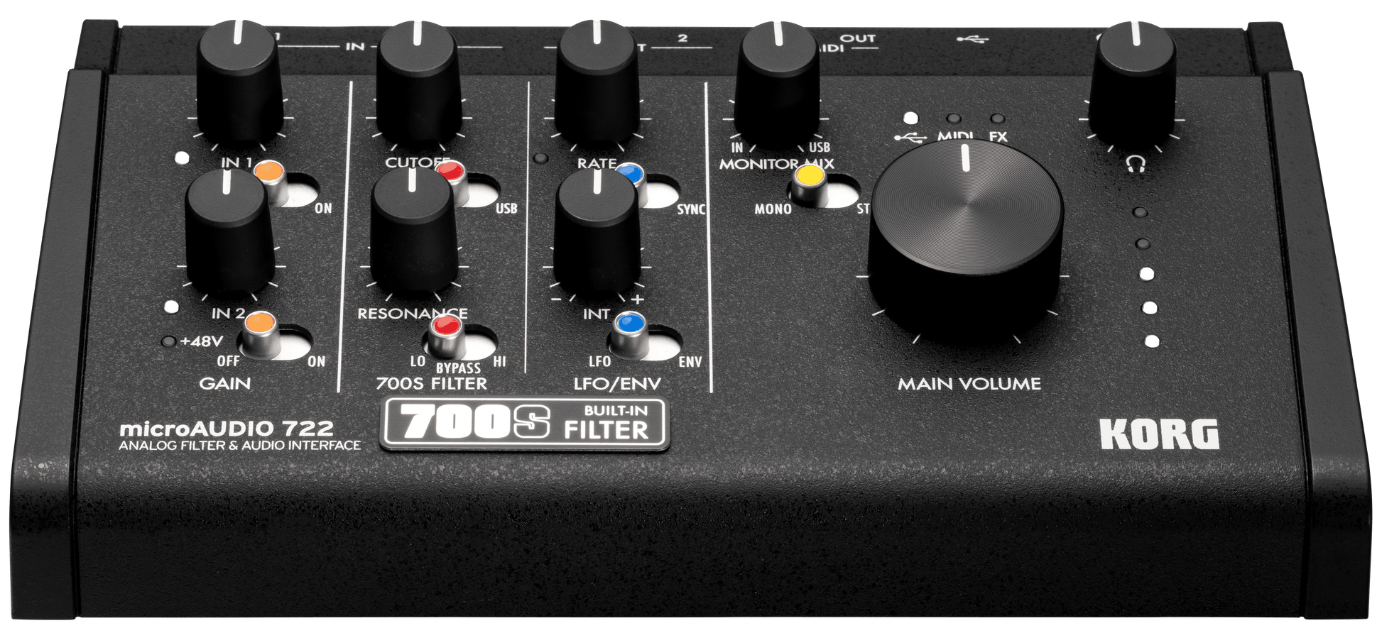 Korg microAUDIO 722 Hybrid Audio Interface with Analog Filter - Music Planet NZ