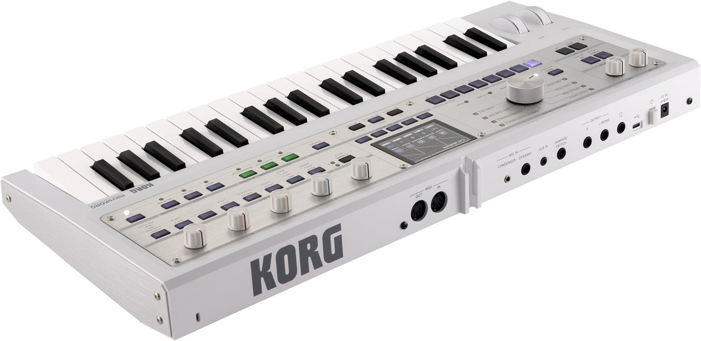 KORG MICROKORG 2 METALLIC WHITE W/BAG - Music Planet New Zealand