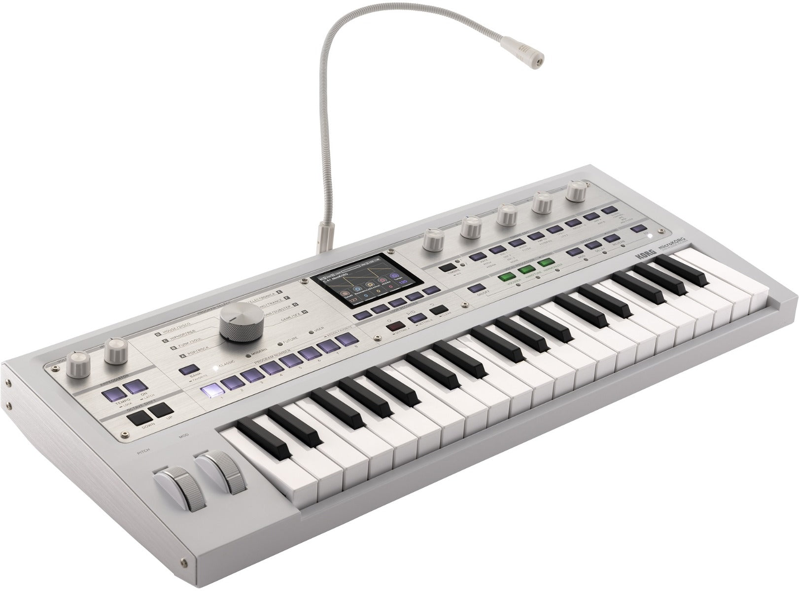 Korg microKORG 2 37-key Synthesizer Metallic White | Music Planet NZ