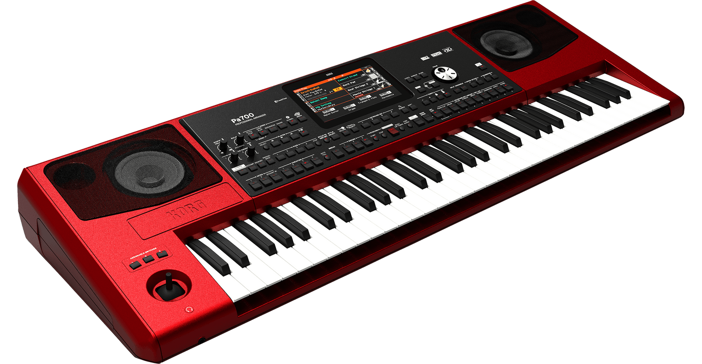 Korg PA700 61‑Key Pro Arranger Keyboard - Red - Music Planet NZ