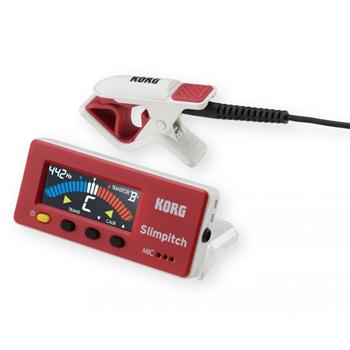 KORG SLIMPITCH CHROM TUNER W/MIC RED/WHI - Music Planet New Zealand